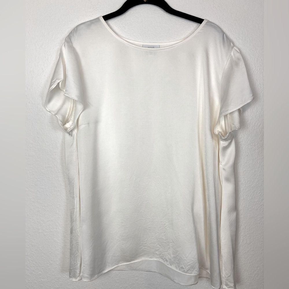 J. Jill Pure Jill Flutter Sleeve Elegant Feminine Blouse